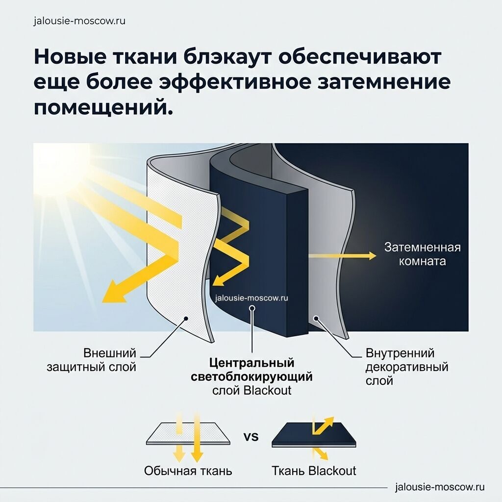 Новые ткани Blackout для рулонных штор