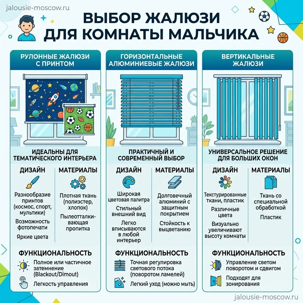 жалюзи в детскую комнату мальчика