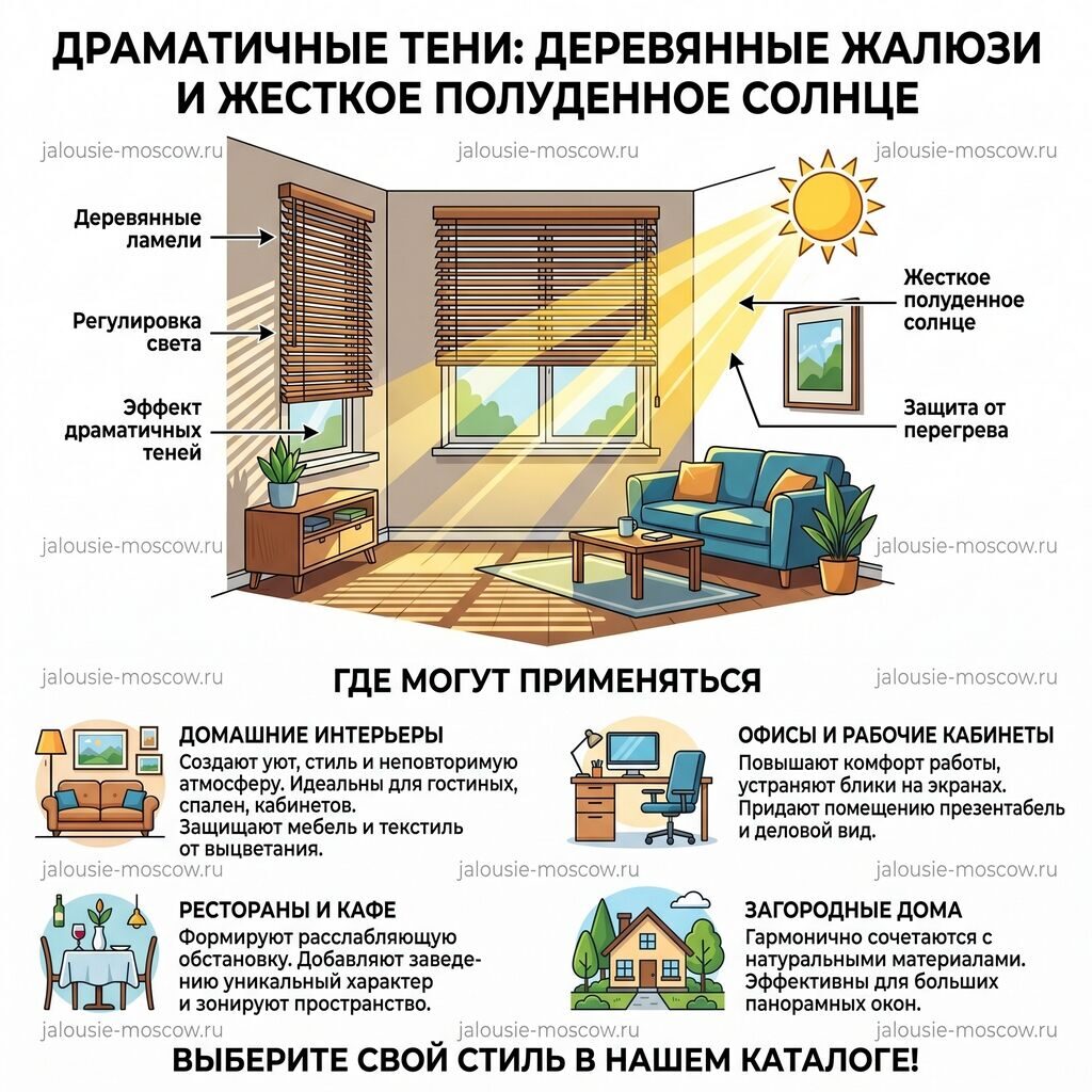 деревянные жалюзи на окна