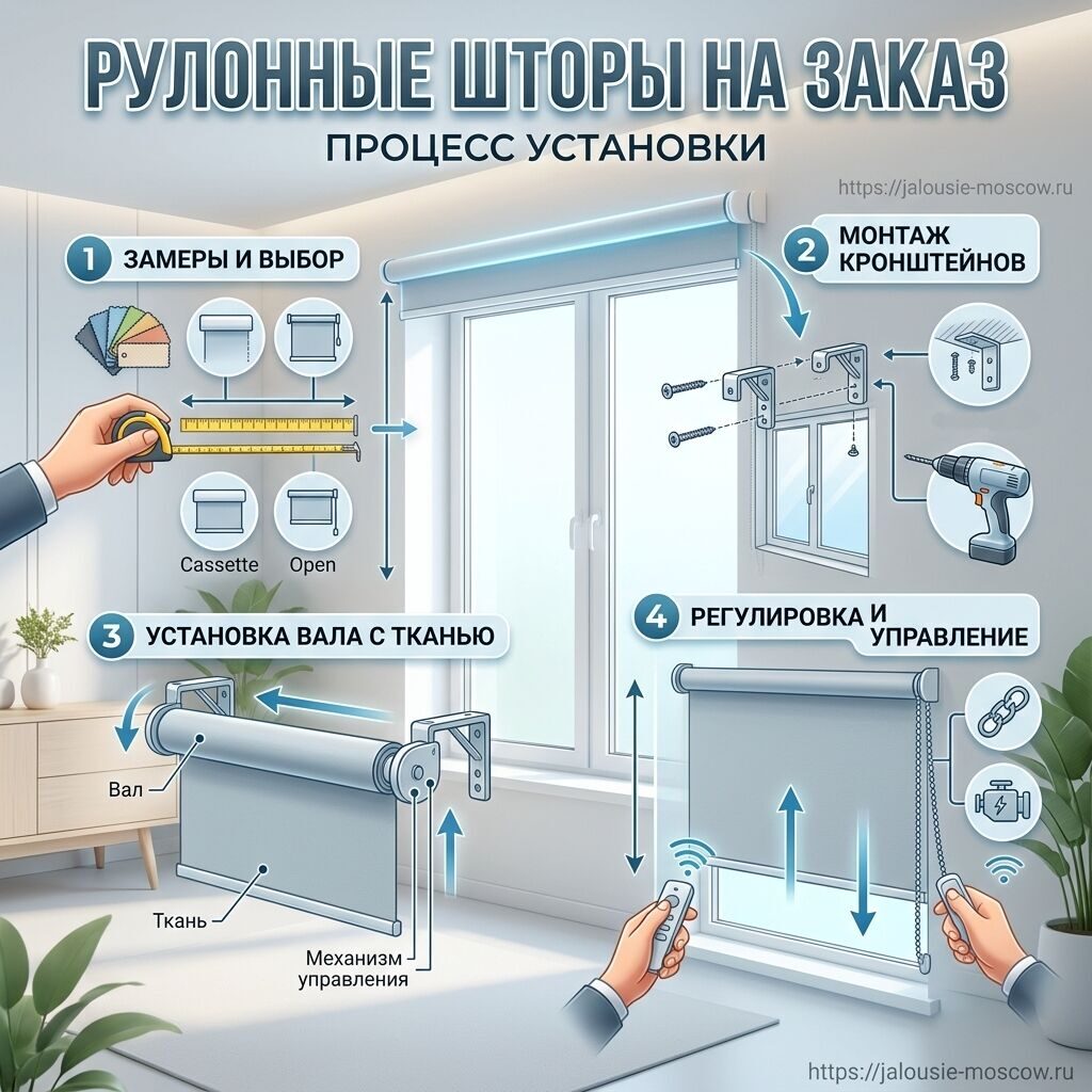 заказать рулонные шторы