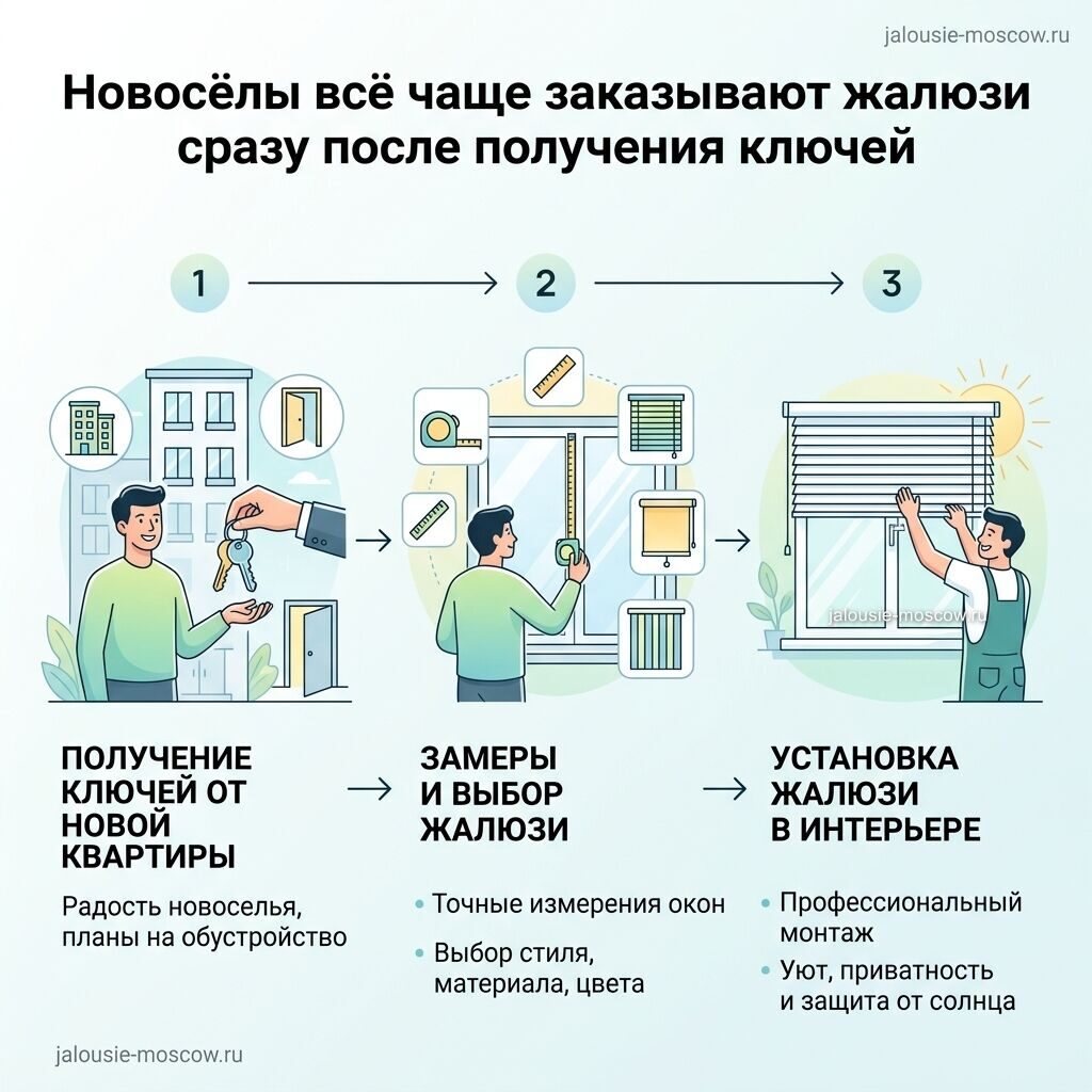 Установка жалюзи в новостройке 